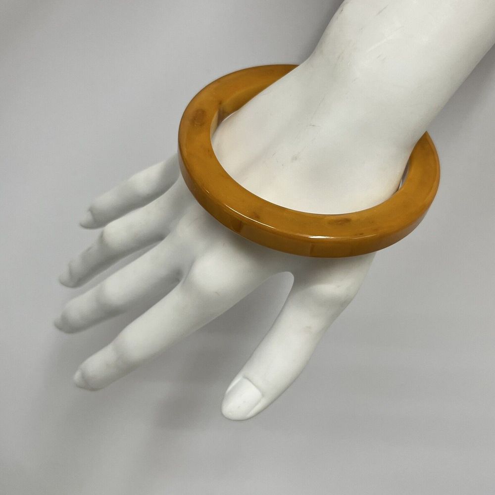 Vintage Bakelite Bangle Bracelet Butterscotch Great For Stacking Art To Wear!